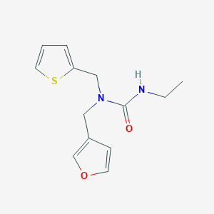 molecular formula C13H16N2O2S B2925478 3-Ethyl-1-(furan-3-ylmethyl)-1-(thiophen-2-ylmethyl)urea CAS No. 1421445-51-3