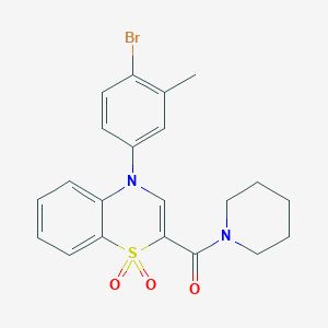 molecular formula C21H21BrN2O3S B2925480 2-{[2-(4-氯苯基)-6-甲基嘧啶-4-基]氧基}-N-(2,6-二甲苯基)乙酰胺 CAS No. 1031960-59-4