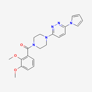 molecular formula C21H23N5O3 B2925486 (4-(6-(1H-吡咯-1-基)哒嗪-3-基)哌嗪-1-基)(2,3-二甲氧基苯基)甲苯酮 CAS No. 1421499-52-6