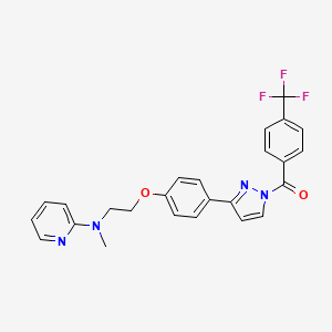 [3-(4-{2-[methyl(2-pyridinyl)amino]ethoxy}phenyl)-1H-pyrazol-1-yl][4-(trifluoromethyl)phenyl]methanone