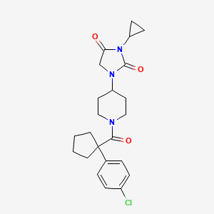 1-{1-[1-(4-Chlorophenyl)cyclopentanecarbonyl]piperidin-4-yl}-3-cyclopropylimidazolidine-2,4-dione