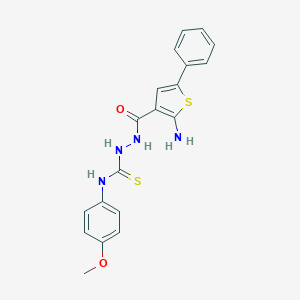2-(2-amino-5-phenylthiophene-3-carbonyl)-N-(4-methoxyphenyl)hydrazinecarbothioamide