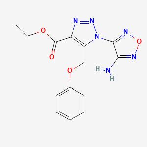 1-(4-Amino-1,2,5-oxadiazol-3-yl)-5-(phenoxymethyl)-4-triazolecarboxylic acid ethyl ester