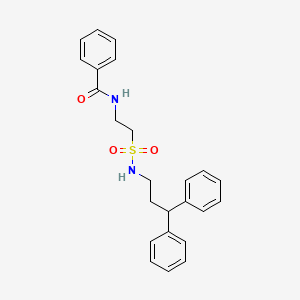 N-(2-(N-(3,3-diphenylpropyl)sulfamoyl)ethyl)benzamide