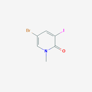 molecular formula C6H5BrINO B2925495 5-Bromo-3-iodo-1-methylpyridin-2-one CAS No. 1643367-68-3
