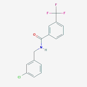 molecular formula C15H11ClF3NO B2925497 N-(3-chlorobenzyl)-3-(trifluoromethyl)benzenecarboxamide CAS No. 303144-90-3
