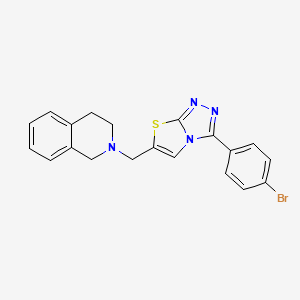 2-{[3-(4-Bromophenyl)[1,3]thiazolo[2,3-c][1,2,4]triazol-6-yl]methyl}-1,2,3,4-tetrahydroisoquinoline