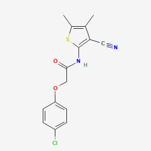 2-(4-chlorophenoxy)-N-(3-cyano-4,5-dimethylthiophen-2-yl)acetamide