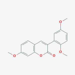 molecular formula C18H16O5 B2925512 3-(2,5-二甲氧基苯基)-7-甲氧基色满-2-酮 CAS No. 6468-62-8