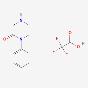 molecular formula C12H13F3N2O3 B2925515 1-苯基-2-哌嗪酮三氟乙酸盐 CAS No. 1264837-96-8