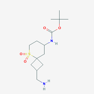 Tert-butyl N-[2-(aminomethyl)-5,5-dioxo-5lambda6-thiaspiro[3.5]nonan-8-yl]carbamate