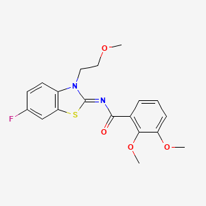 molecular formula C19H19FN2O4S B2925518 (E)-N-(6-fluoro-3-(2-methoxyethyl)benzo[d]thiazol-2(3H)-ylidene)-2,3-dimethoxybenzamide CAS No. 895443-99-9