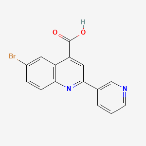 molecular formula C15H9BrN2O2 B2925521 6-溴-2-吡啶-3-基喹啉-4-甲酸 CAS No. 5109-99-9