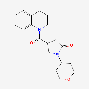 1-(tetrahydro-2H-pyran-4-yl)-4-(1,2,3,4-tetrahydroquinoline-1-carbonyl)pyrrolidin-2-one