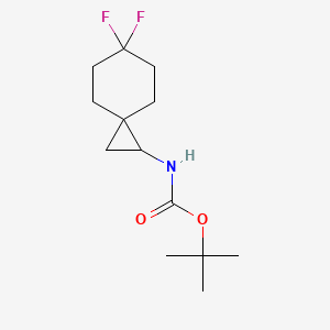 molecular formula C13H21F2NO2 B2925525 tert-Butyl N-{6,6-difluorospiro[2.5]octan-1-yl}carbamate CAS No. 1779125-53-9