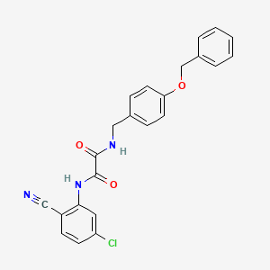 molecular formula C23H18ClN3O3 B2925526 N1-(4-(benzyloxy)benzyl)-N2-(5-chloro-2-cyanophenyl)oxalamide CAS No. 1207054-26-9