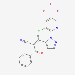 2-benzoyl-3-{1-[3-chloro-5-(trifluoromethyl)-2-pyridinyl]-1H-pyrazol-5-yl}acrylonitrile