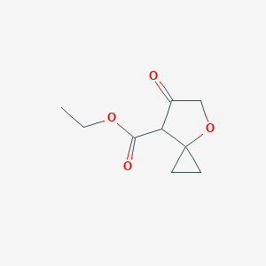 molecular formula C9H12O4 B2925529 6-氧代-4-氧代螺[2.4]庚烷-7-羧酸乙酯 CAS No. 2408968-91-0