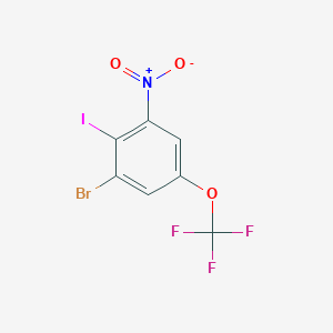 molecular formula C7H2BrF3INO3 B2925530 1-Bromo-2-iodo-3-nitro-5-(trifluoromethoxy)benzene CAS No. 2366994-47-8