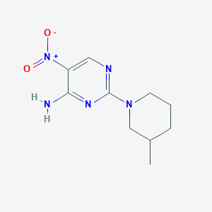 2-(3-Methylpiperidin-1-yl)-5-nitropyrimidin-4-amine