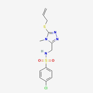 N-{[5-(allylsulfanyl)-4-methyl-4H-1,2,4-triazol-3-yl]methyl}-4-chlorobenzenesulfonamide