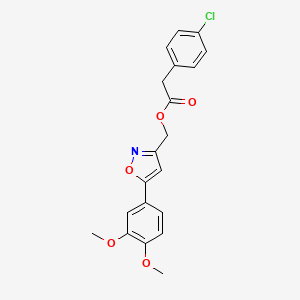 [5-(3,4-dimethoxyphenyl)-1,2-oxazol-3-yl]methyl 2-(4-chlorophenyl)acetate