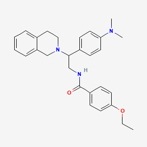 molecular formula C28H33N3O2 B2925538 N-(2-(3,4-二氢异喹啉-2(1H)-基)-2-(4-(二甲氨基)苯基)乙基)-4-乙氧基苯甲酰胺 CAS No. 946287-49-6