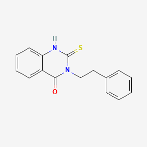 molecular formula C16H14N2OS B2925539 2-mercapto-3-(2-phenylethyl)quinazolin-4(3H)-one CAS No. 29745-29-7