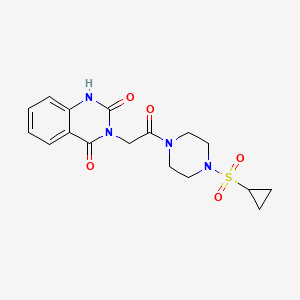molecular formula C17H20N4O5S B2925541 3-(2-(4-(环丙基磺酰基)哌嗪-1-基)-2-氧代乙基)喹唑啉-2,4(1H,3H)-二酮 CAS No. 1226457-48-2