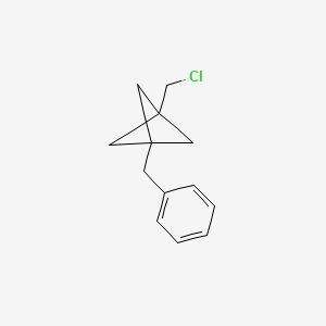 molecular formula C13H15Cl B2925549 1-Benzyl-3-(chloromethyl)bicyclo[1.1.1]pentane CAS No. 2287320-48-1