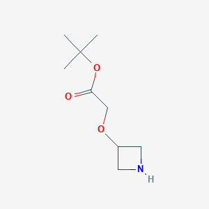 molecular formula C9H17NO3 B2925552 Tert-butyl 2-(azetidin-3-yloxy)acetate CAS No. 1243440-47-2