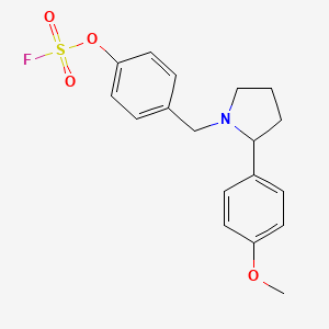 molecular formula C18H20FNO4S B2925561 1-[(4-Fluorosulfonyloxyphenyl)methyl]-2-(4-methoxyphenyl)pyrrolidine CAS No. 2411254-95-8