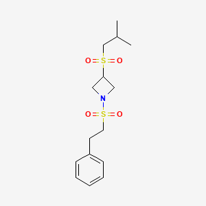 3-(Isobutylsulfonyl)-1-(phenethylsulfonyl)azetidine