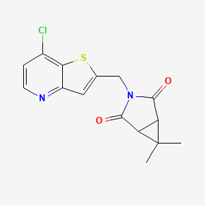 3-[(7-Chlorothieno[3,2-b]pyridin-2-yl)methyl]-6,6-dimethyl-3-azabicyclo[3.1.0]hexane-2,4-dione