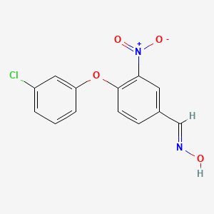 molecular formula C13H9ClN2O4 B2925569 4-(3-氯苯氧基)-3-硝基苯甲醛肟 CAS No. 320417-07-0