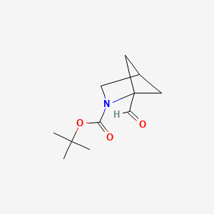 molecular formula C11H17NO3 B2925571 Tert-butyl 1-formyl-2-azabicyclo[2.1.1]hexane-2-carboxylate CAS No. 467454-50-8