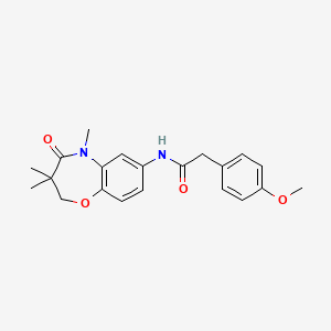 2-(4-methoxyphenyl)-N-(3,3,5-trimethyl-4-oxo-2,3,4,5-tetrahydro-1,5-benzoxazepin-7-yl)acetamide