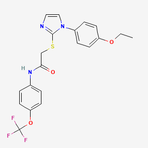 2-[1-(4-ethoxyphenyl)imidazol-2-yl]sulfanyl-N-[4-(trifluoromethoxy)phenyl]acetamide