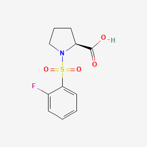 molecular formula C11H12FNO4S B2925591 (2S)-1-(2-fluorophenyl)sulfonylpyrrolidine-2-carboxylic acid CAS No. 1212433-32-3