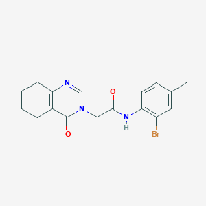 molecular formula C17H18BrN3O2 B2925605 N-(2-溴-4-甲基苯基)-2-(4-氧代-5,6,7,8-四氢喹唑啉-3(4H)-基)乙酰胺 CAS No. 1251629-29-4