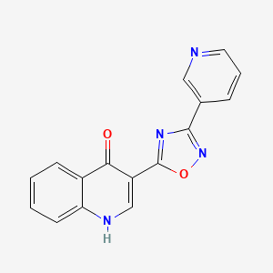 molecular formula C16H10N4O2 B2925614 3-(3-(吡啶-3-基)-1,2,4-恶二唑-5-基)喹啉-4(1H)-酮 CAS No. 1081142-94-0