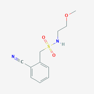 molecular formula C11H14N2O3S B2925616 1-(2-cyanophenyl)-N-(2-methoxyethyl)methanesulfonamide CAS No. 1041527-14-3