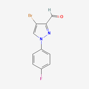 molecular formula C10H6BrFN2O B2925640 4-Bromo-1-(4-fluorophenyl)pyrazole-3-carbaldehyde CAS No. 2248365-49-1