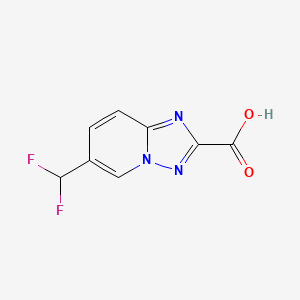 molecular formula C8H5F2N3O2 B2925641 6-(Difluoromethyl)-[1,2,4]triazolo[1,5-a]pyridine-2-carboxylic acid CAS No. 2248271-13-6