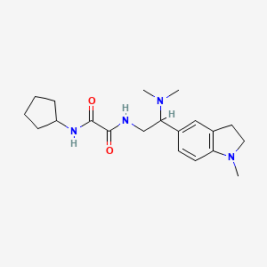 molecular formula C20H30N4O2 B2925645 N1-环戊基-N2-(2-(二甲氨基)-2-(1-甲基吲哚-5-基)乙基)草酰胺 CAS No. 922089-57-4