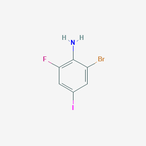 molecular formula C6H4BrFIN B2925651 2-Bromo-6-fluoro-4-iodoaniline CAS No. 1379585-99-5
