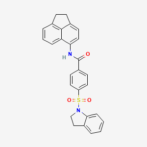 N-(1,2-dihydroacenaphthylen-5-yl)-4-(indolin-1-ylsulfonyl)benzamide