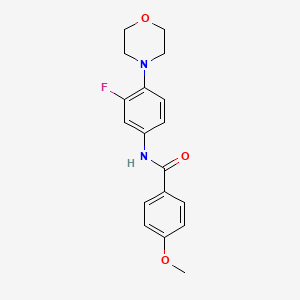 molecular formula C18H19FN2O3 B2925656 N-(3-fluoro-4-morpholinophenyl)-4-methoxybenzenecarboxamide CAS No. 478079-66-2