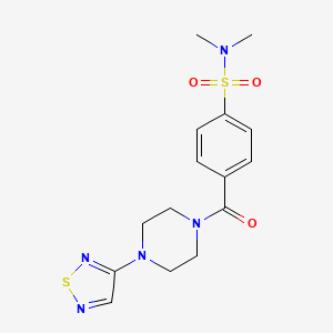 N,N-dimethyl-4-[4-(1,2,5-thiadiazol-3-yl)piperazine-1-carbonyl]benzene-1-sulfonamide