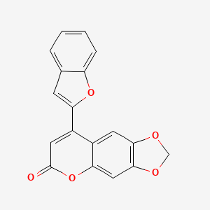 molecular formula C18H10O5 B2925660 8-(benzofuran-2-yl)-6H-[1,3]dioxolo[4,5-g]chromen-6-one CAS No. 859113-46-5
